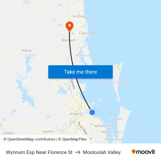 Wynnum Esp Near Florence St to Mooloolah Valley map