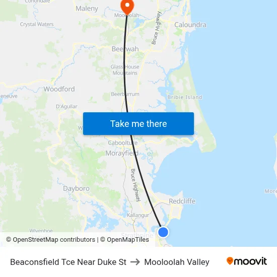 Beaconsfield Tce Near Duke St to Mooloolah Valley map