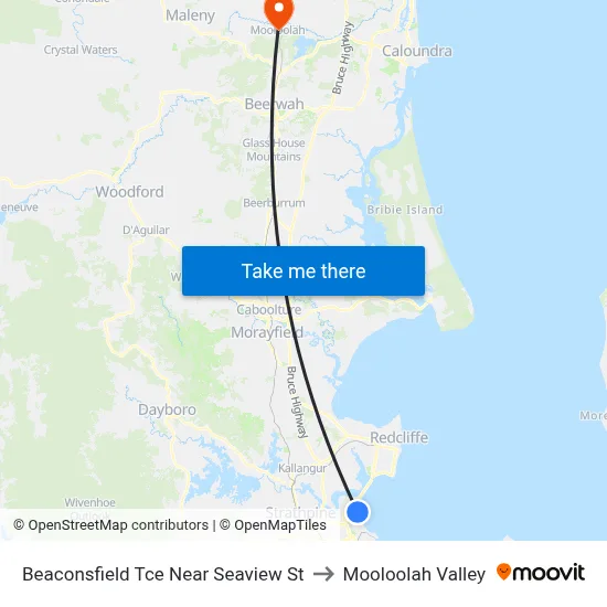Beaconsfield Tce Near Seaview St to Mooloolah Valley map