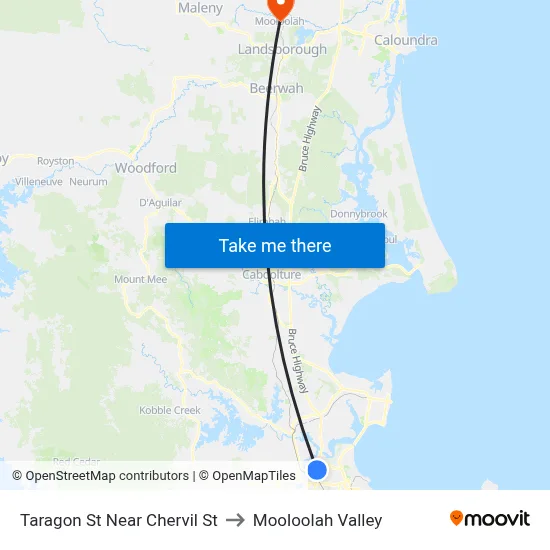 Taragon St Near Chervil St to Mooloolah Valley map