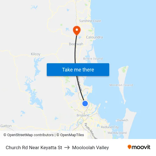Church Rd Near Keyatta St to Mooloolah Valley map