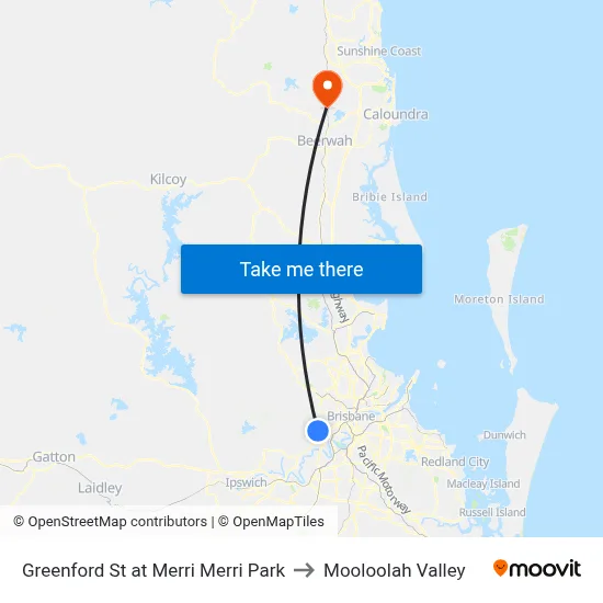 Greenford St at Merri Merri Park to Mooloolah Valley map