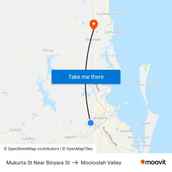 Mukurta St Near Binyara St to Mooloolah Valley map