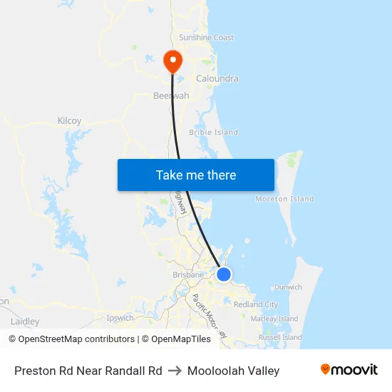 Preston Rd Near Randall Rd to Mooloolah Valley map