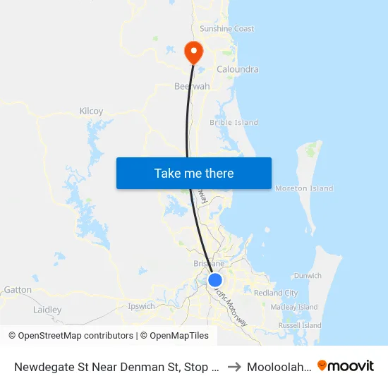 Newdegate St Near Denman St, Stop 22 - Temp Closure to Mooloolah Valley map