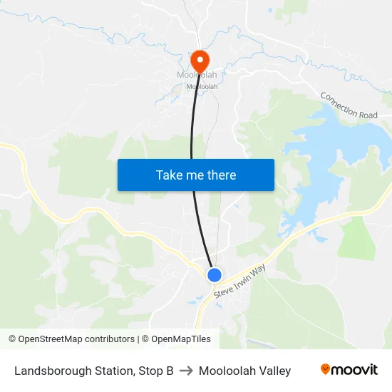 Landsborough Station, Stop B to Mooloolah Valley map