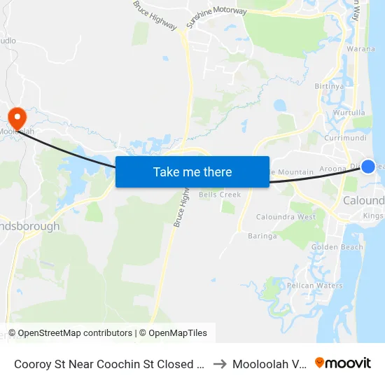 Cooroy St Near Coochin St Closed 9/2 - 1/5 to Mooloolah Valley map