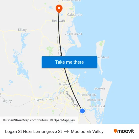 Logan St Near Lemongrove St to Mooloolah Valley map