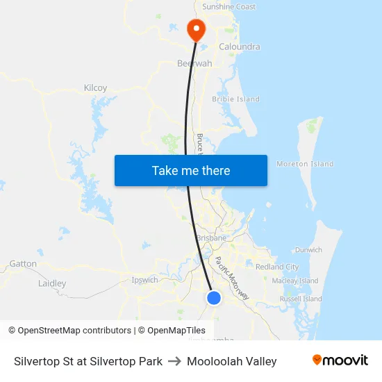 Silvertop St at Silvertop Park to Mooloolah Valley map