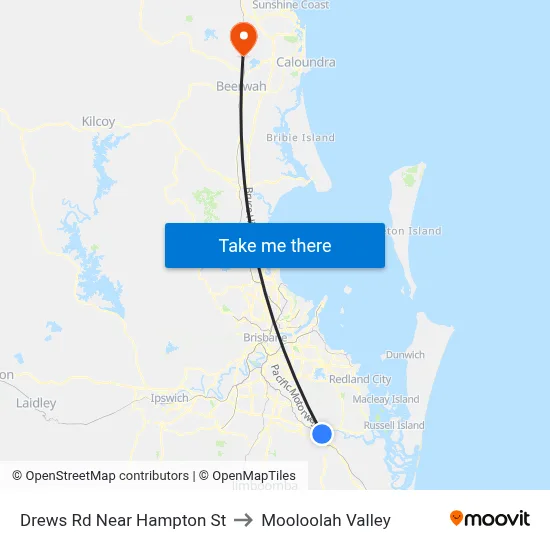 Drews Rd Near Hampton St to Mooloolah Valley map