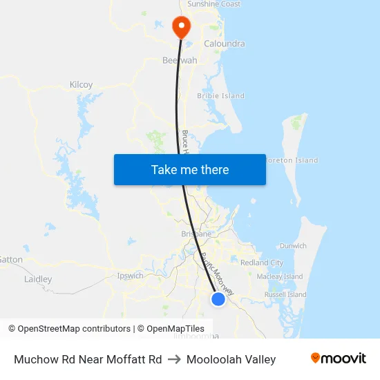 Muchow Rd Near Moffatt Rd to Mooloolah Valley map
