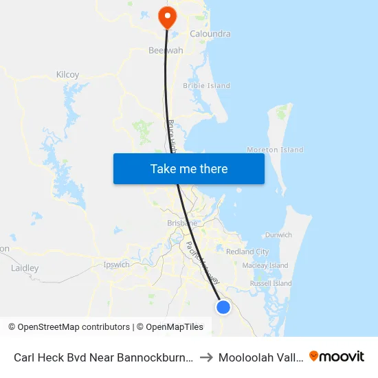 Carl Heck Bvd Near Bannockburn Rd to Mooloolah Valley map