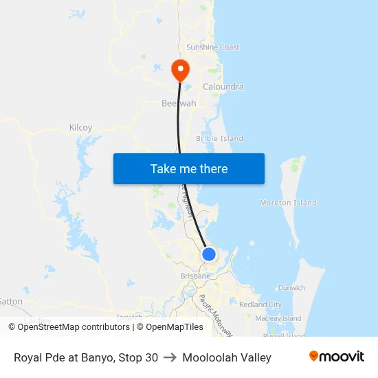 Royal Pde at Banyo, Stop 30 to Mooloolah Valley map