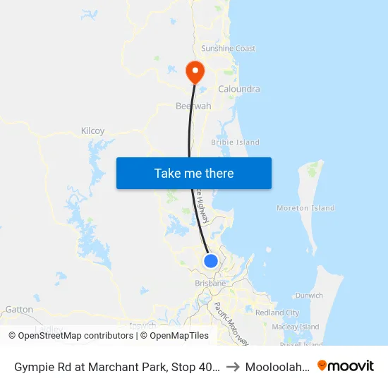 Gympie Rd at Marchant Park, Stop 40 (Temp Closure) to Mooloolah Valley map