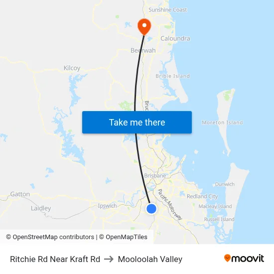 Ritchie Rd Near Kraft Rd to Mooloolah Valley map