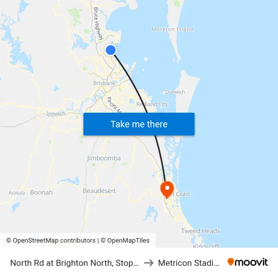 North Rd at Brighton North, Stop 62 to Metricon Stadium map