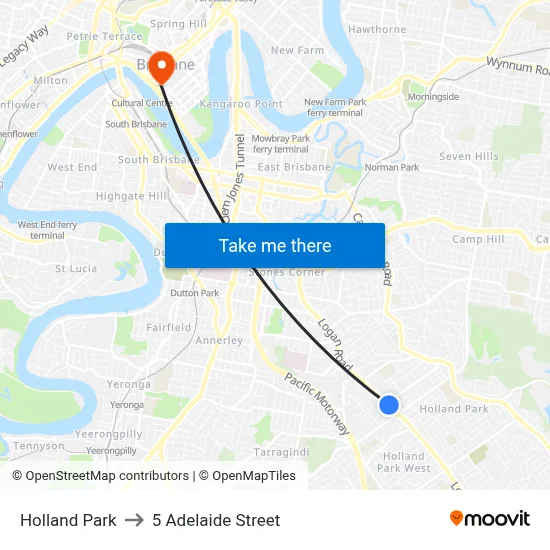 Holland Park to 5 Adelaide Street map