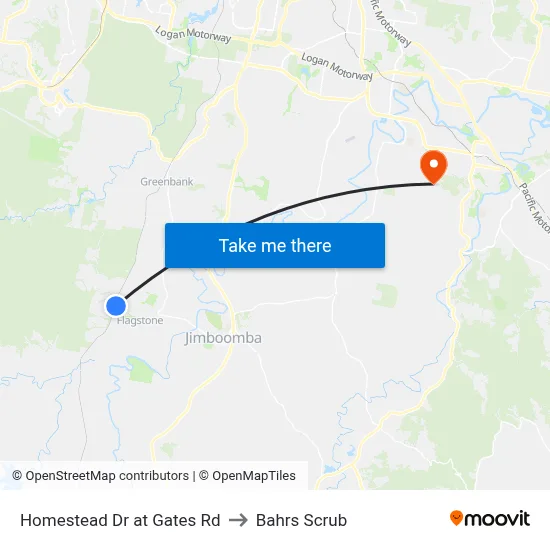 Homestead Dr at Gates Rd to Bahrs Scrub map