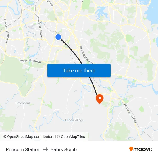 Runcorn Station to Bahrs Scrub map