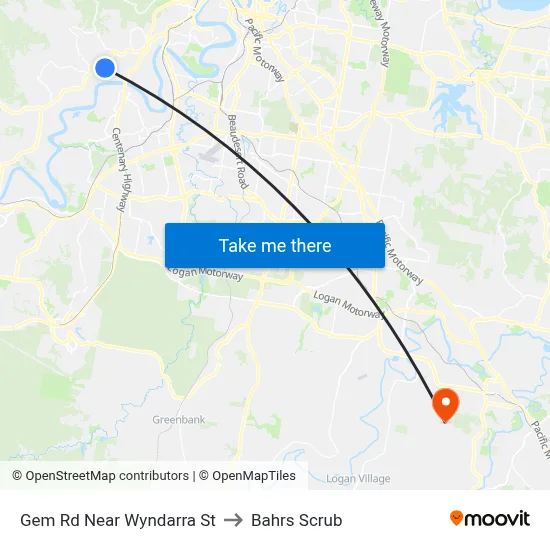 Gem Rd Near Wyndarra St to Bahrs Scrub map