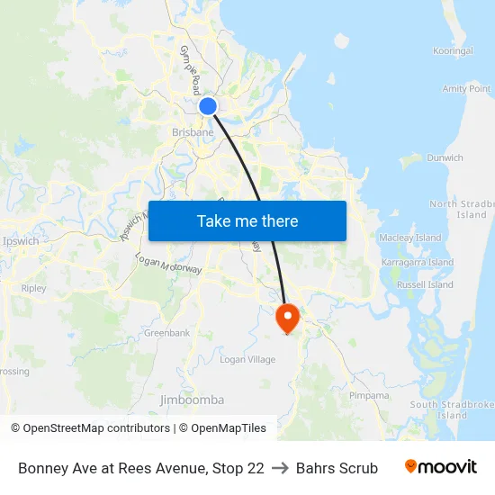 Bonney Ave at Rees Avenue, Stop 22 to Bahrs Scrub map