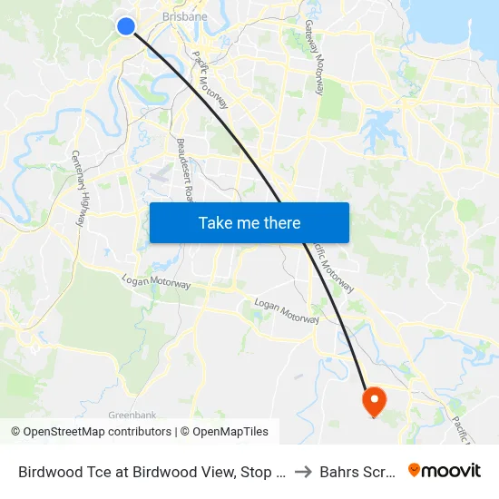 Birdwood Tce at Birdwood View, Stop 30 to Bahrs Scrub map