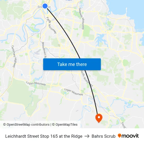 Leichhardt Street Stop 165 at the Ridge to Bahrs Scrub map