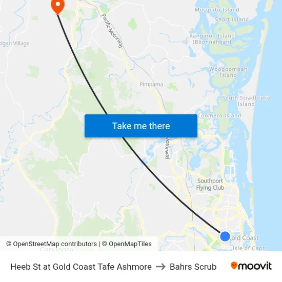 Heeb St at Gold Coast Tafe Ashmore to Bahrs Scrub map