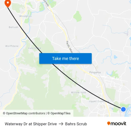 Waterway Dr at Shipper Drive to Bahrs Scrub map