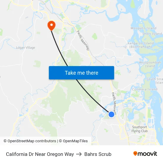 California Dr Near Oregon Way to Bahrs Scrub map