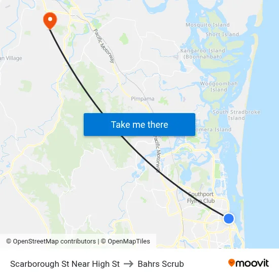 Scarborough St Near High St to Bahrs Scrub map
