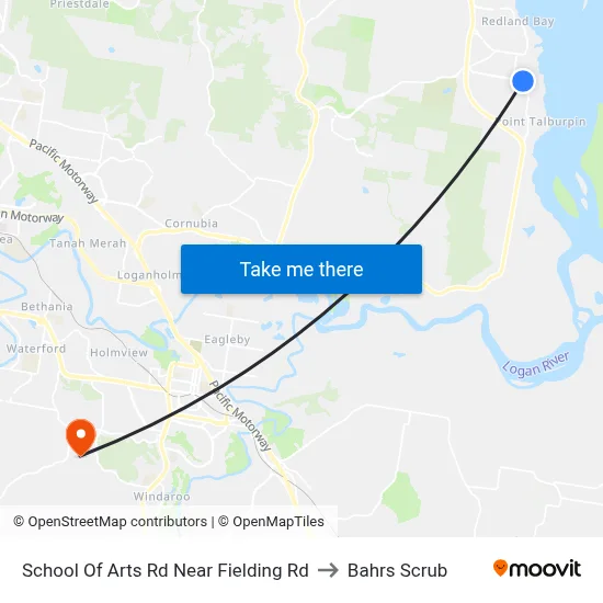 School Of Arts Rd Near Fielding Rd to Bahrs Scrub map
