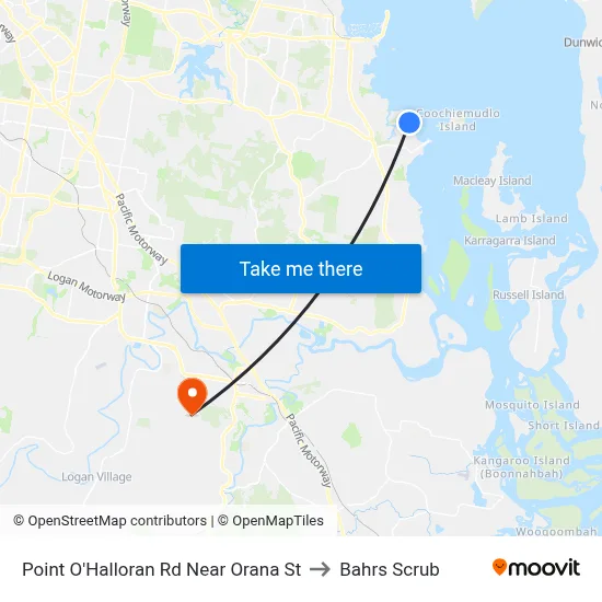 Point O'Halloran Rd Near Orana St to Bahrs Scrub map