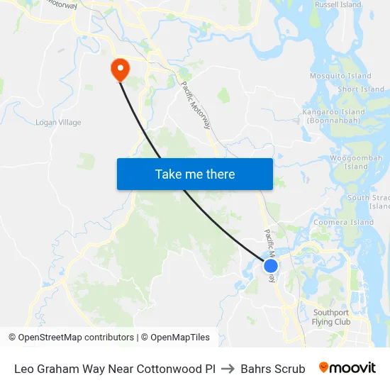 Leo Graham Way Near Cottonwood Pl to Bahrs Scrub map