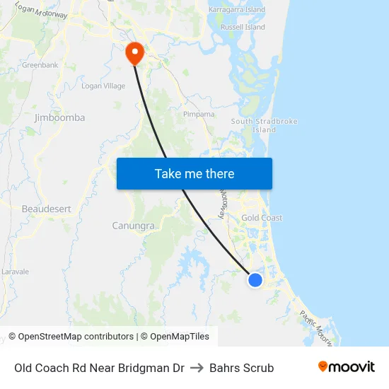 Old Coach Rd Near Bridgman Dr to Bahrs Scrub map