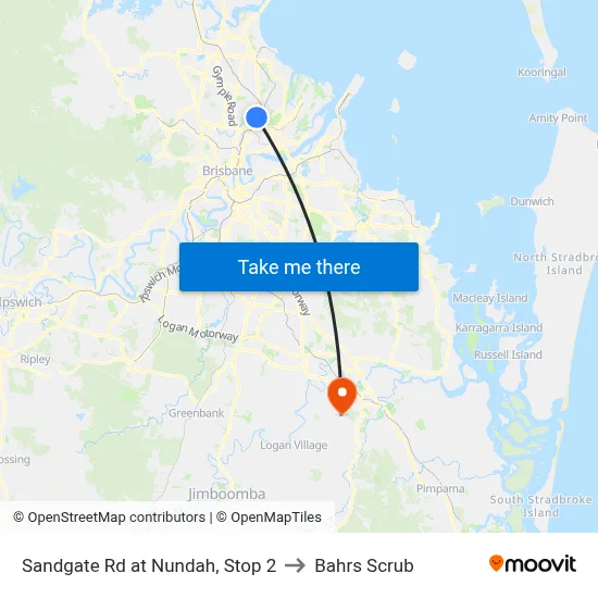 Sandgate Rd at Nundah, Stop 2 to Bahrs Scrub map