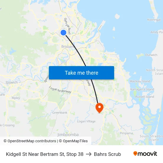 Kidgell St Near Bertram St, Stop 38 to Bahrs Scrub map