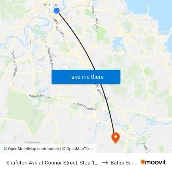 Shafston Ave at Connor Street, Stop 10/6 to Bahrs Scrub map