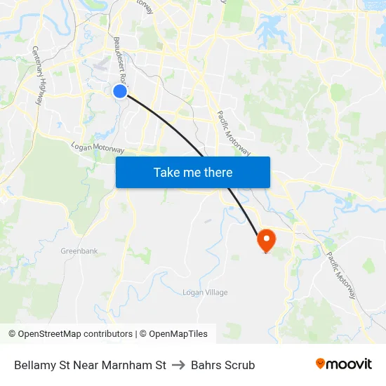 Bellamy St Near Marnham St to Bahrs Scrub map