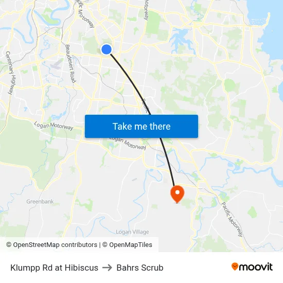 Klumpp Rd at Hibiscus to Bahrs Scrub map