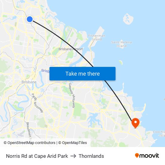 Norris Rd at Cape Arid Park to Thornlands map