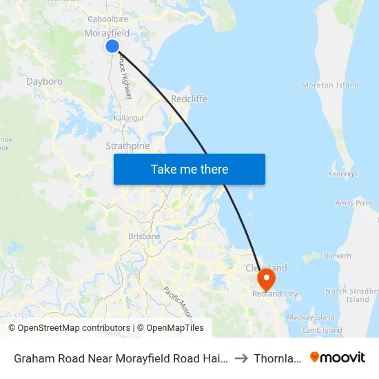 Graham Road Near Morayfield Road Hail 'N' Ride to Thornlands map