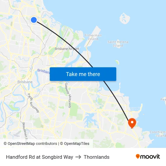 Handford Rd at Songbird Way to Thornlands map