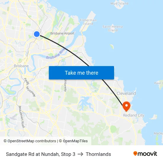 Sandgate Rd at Nundah, Stop 3 to Thornlands map