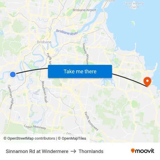 Sinnamon Rd at Windermere to Thornlands map