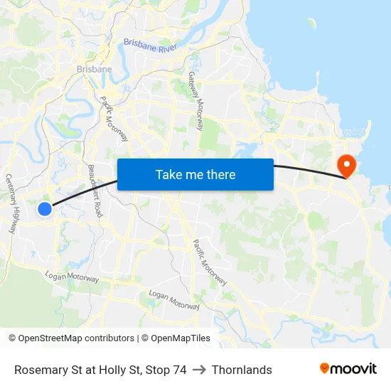 Rosemary St at Holly St, Stop 74 to Thornlands map