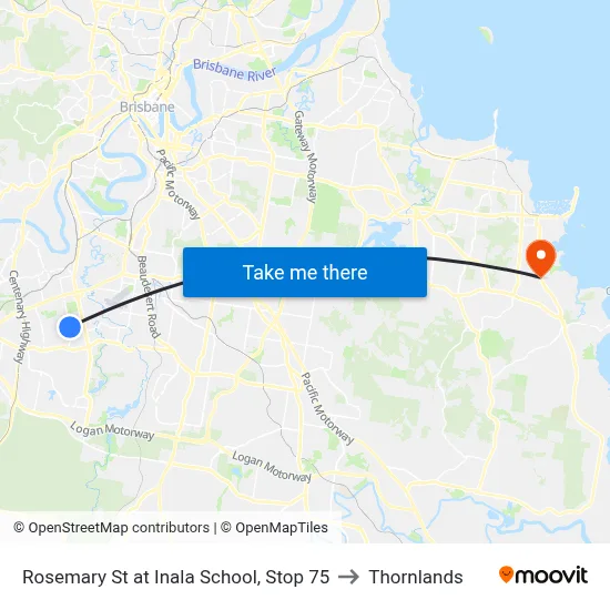 Rosemary St at Inala School, Stop 75 to Thornlands map