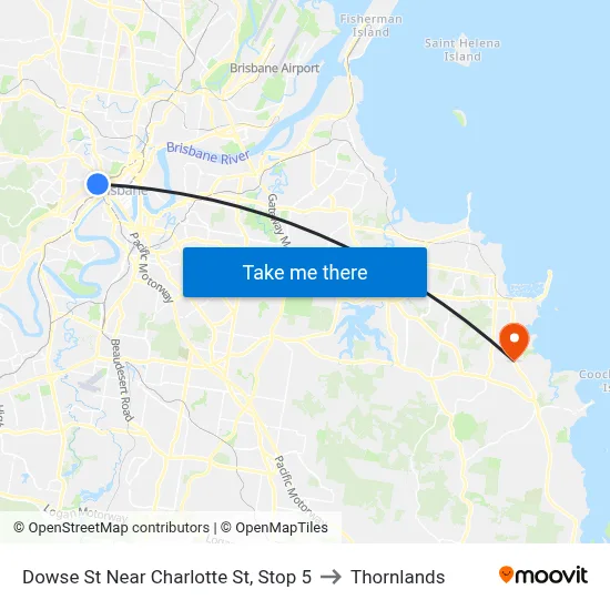 Dowse St Near Charlotte St, Stop 5 to Thornlands map