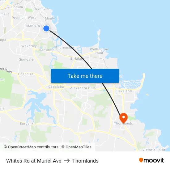 Whites Rd at Muriel Ave to Thornlands map