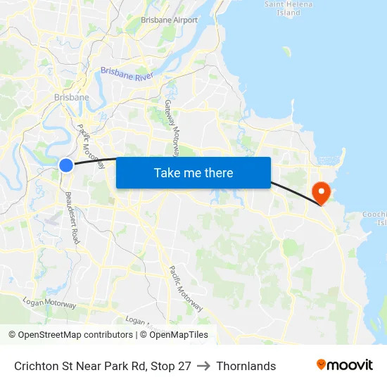 Crichton St Near Park Rd, Stop 27 to Thornlands map